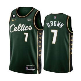 Boston Celtics Trikot Jaylen Brown 7 Nike 2022-23 City Edition Grün Swingman - Herren